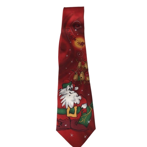 Jerry Garcia "Dracula Claus" Collection Holiday Christmas Reindeer Tie - Picture 1 of 4